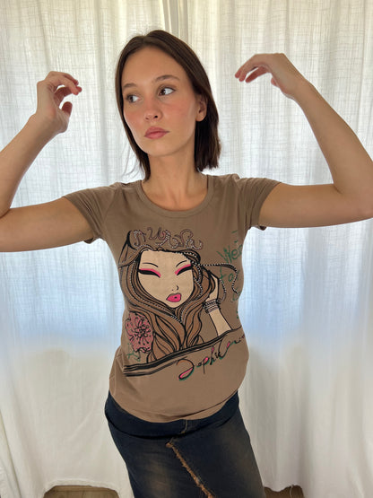 Vintage studded graphic tee