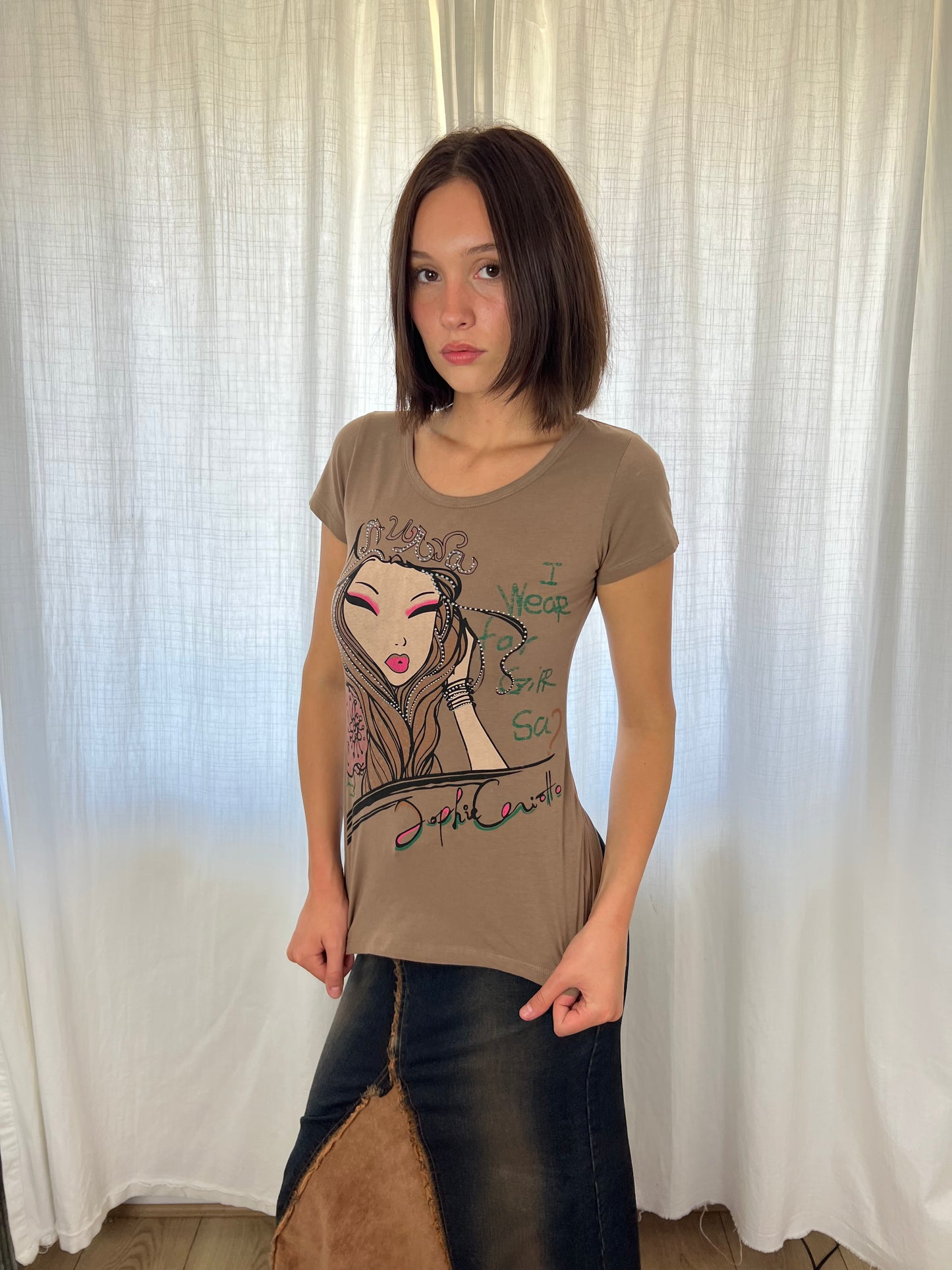 Vintage studded graphic tee