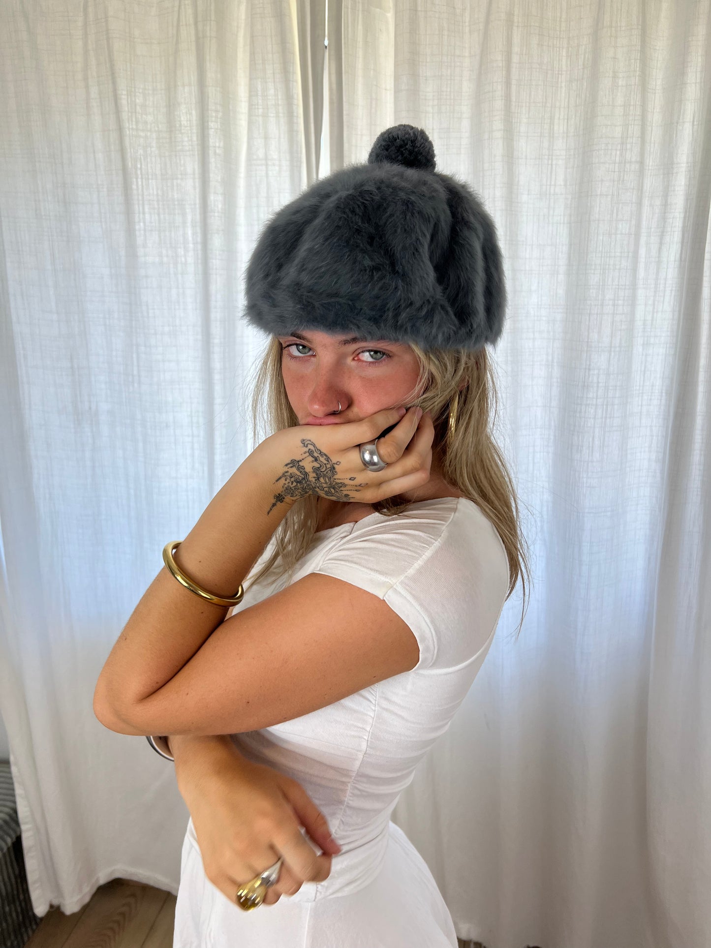 Kangol grey beret