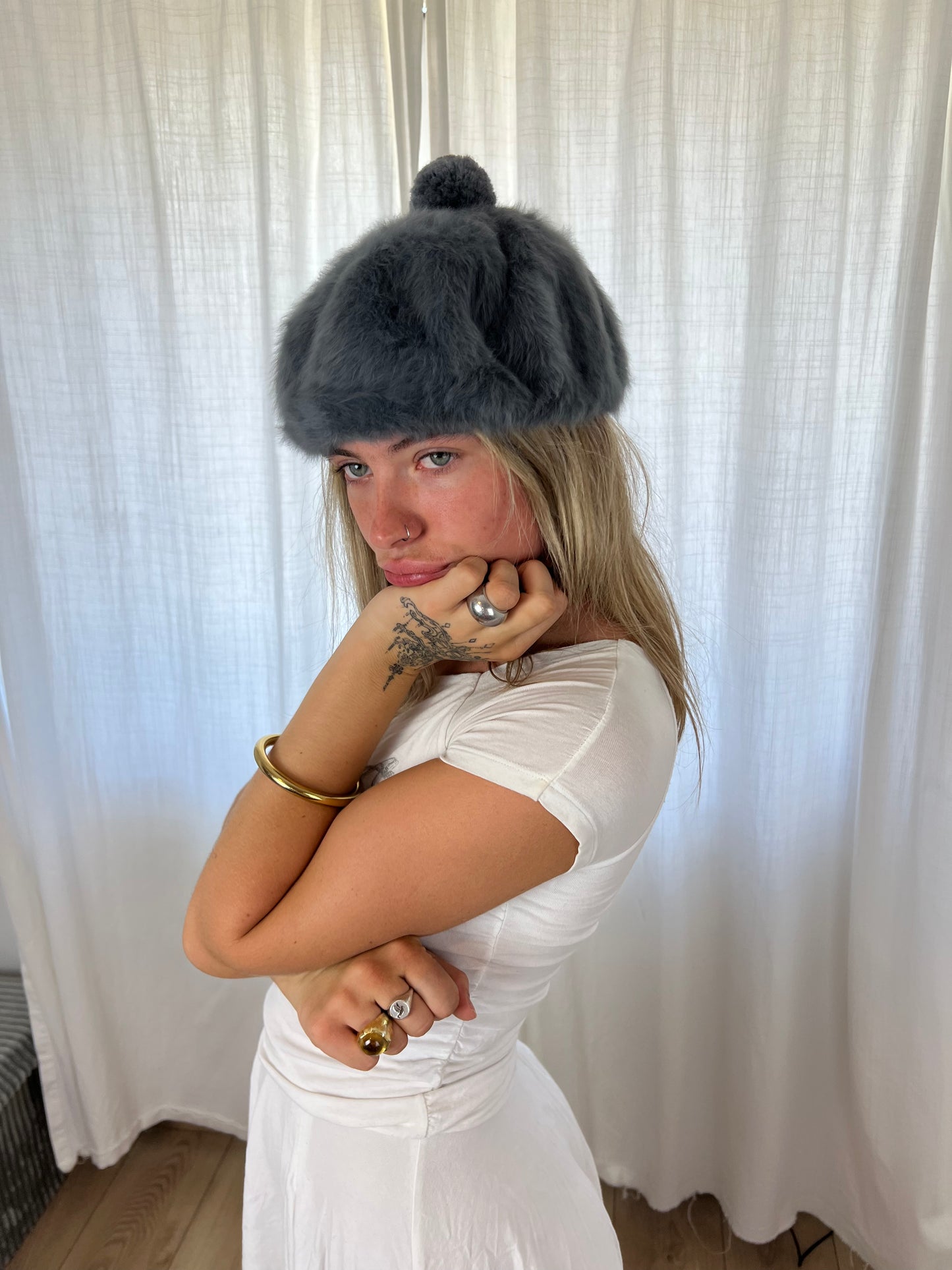 Kangol grey beret
