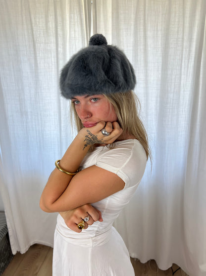 Kangol grey beret