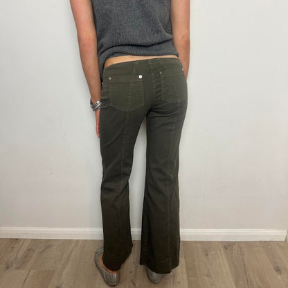 khaki low waisted trousers