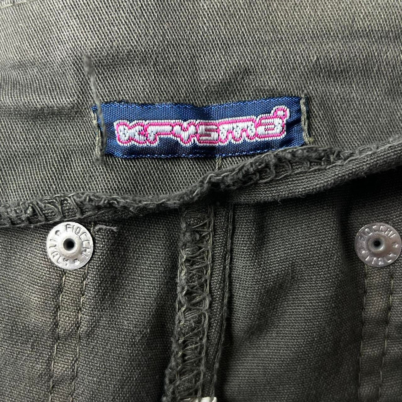 khaki low waisted trousers