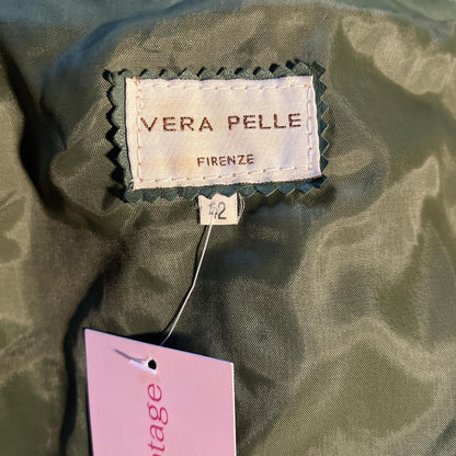 green leather jacket, M