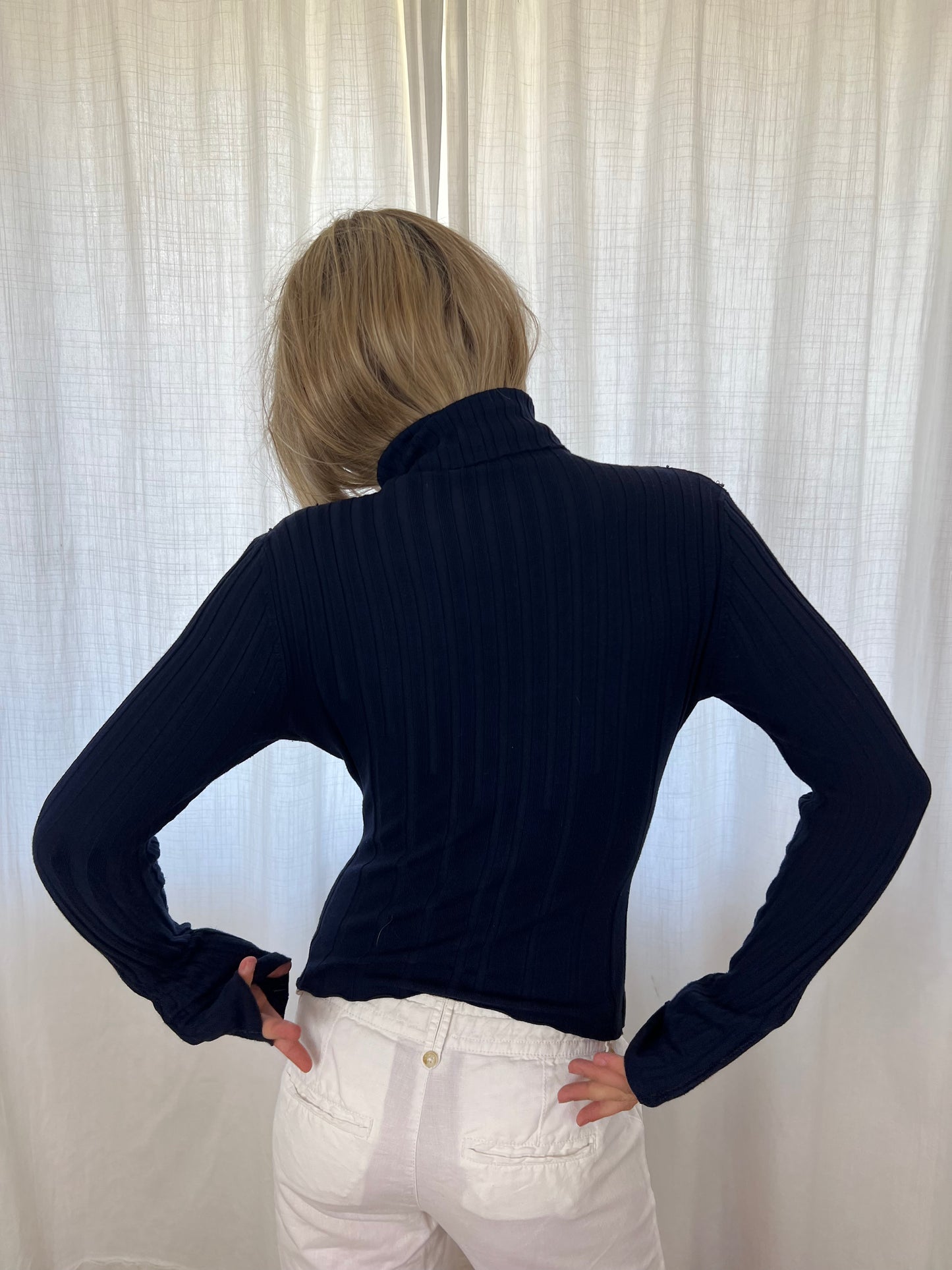 Vintage navy sequin knit
