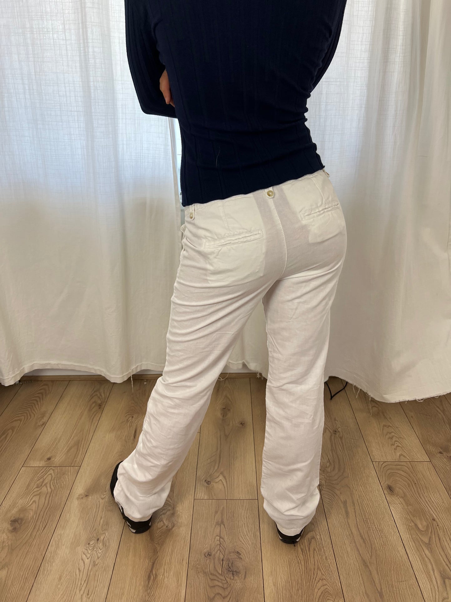 Espirit white linen trousers