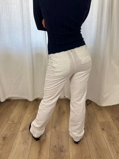Espirit white linen trousers