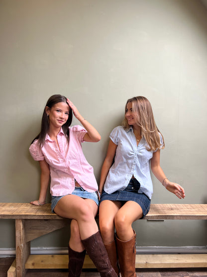 vintage 00s pink blouse