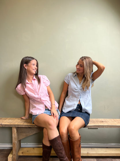 vintage 00s pink blouse