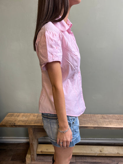 vintage 00s pink blouse