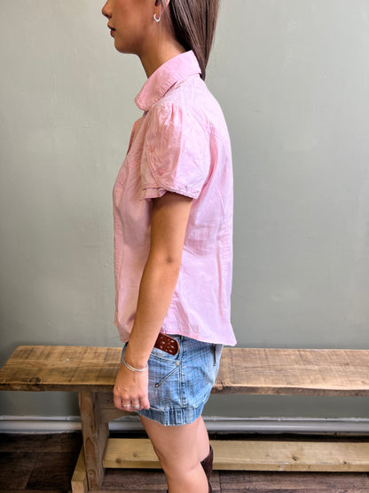 vintage 00s pink blouse