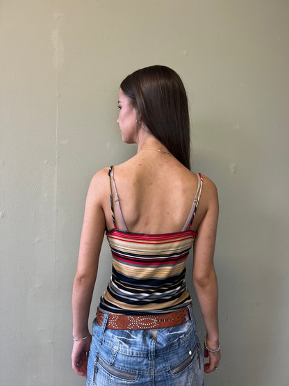 vintage 00s striped cami top