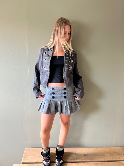 vintage grey swing jacket