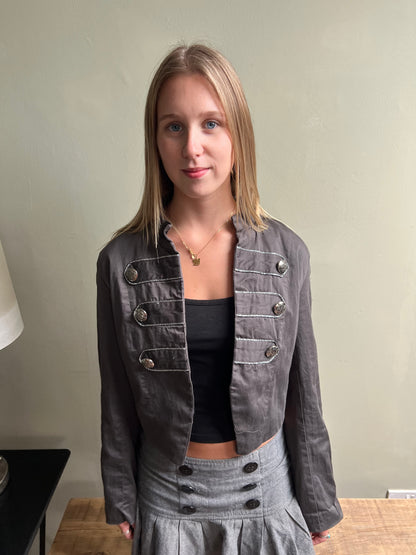 vintage grey swing jacket