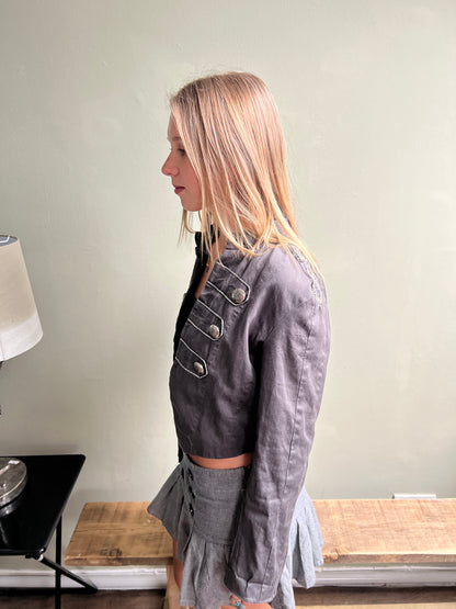 vintage grey swing jacket