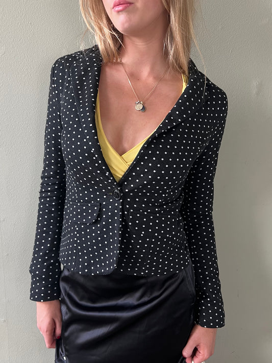 vintage 'fishbone' polka dot blazer