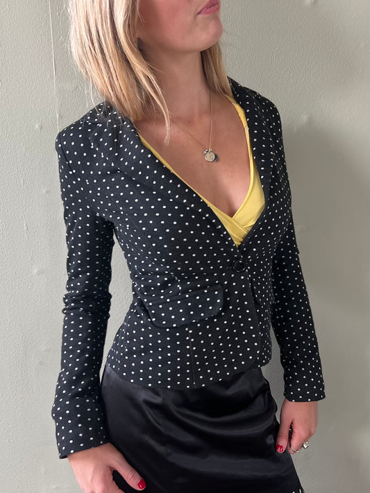 vintage 'fishbone' polka dot blazer
