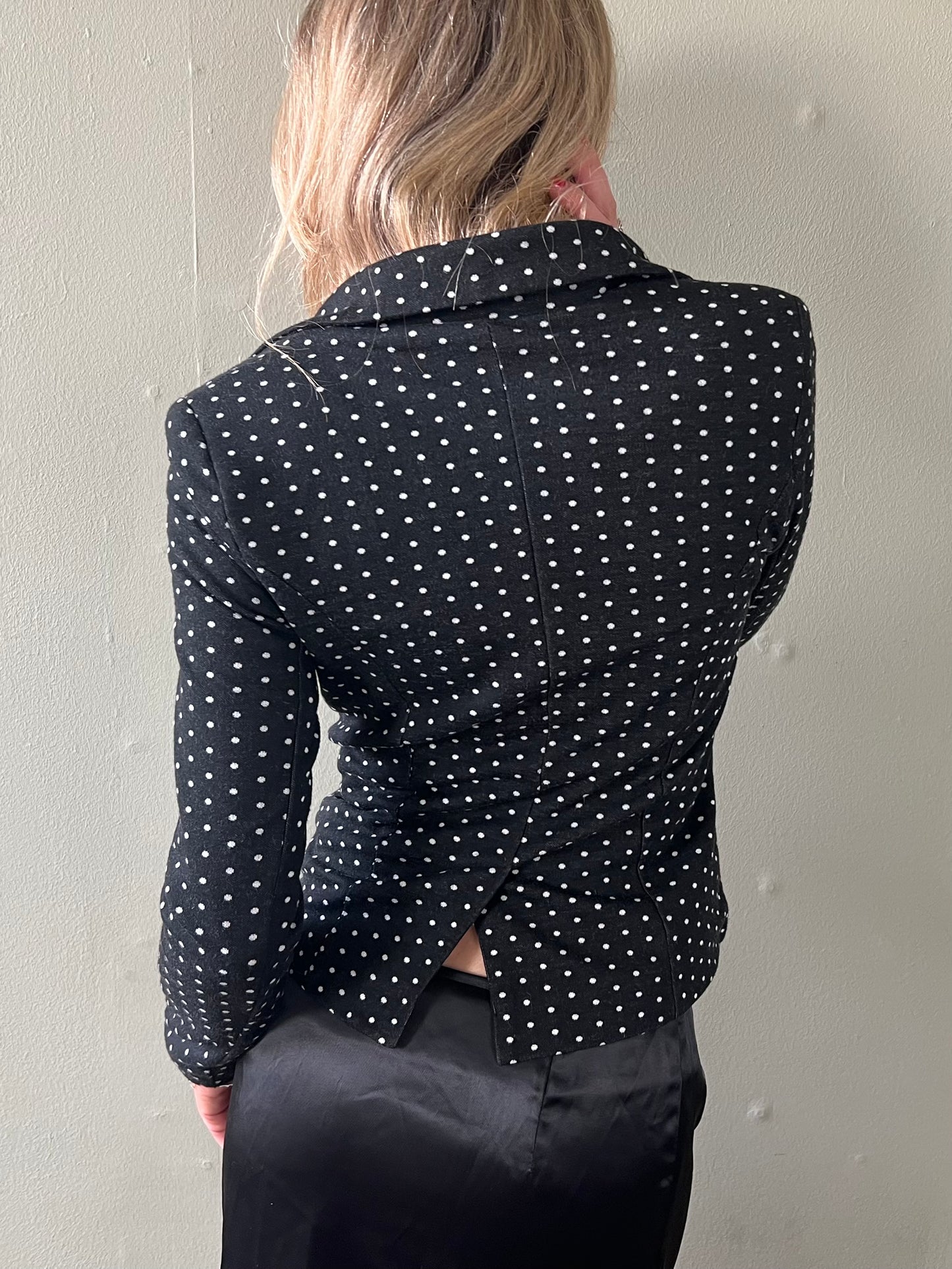 vintage 'fishbone' polka dot blazer