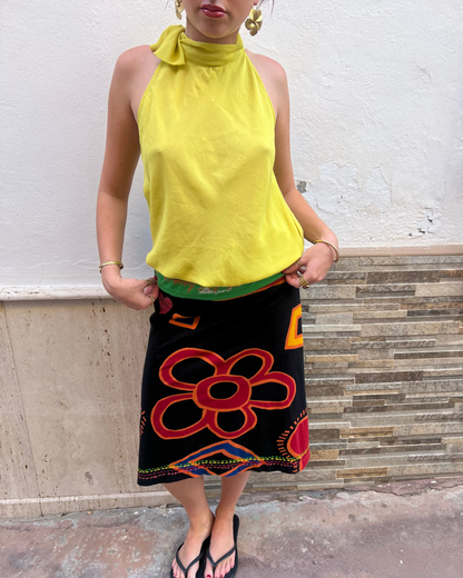 Desigual graphic midi skirt