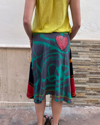 Desigual graphic midi skirt