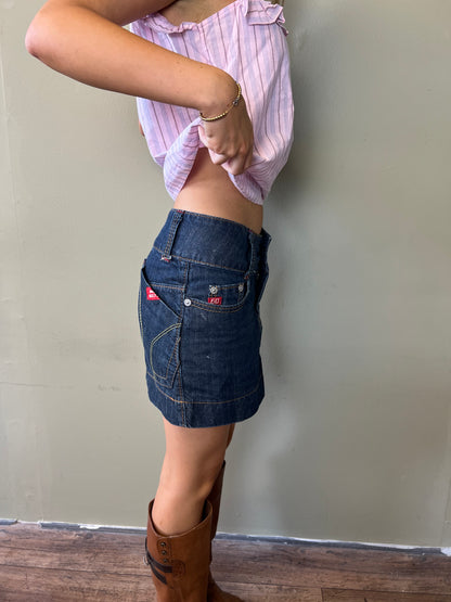 miss sixty denim mini skirt