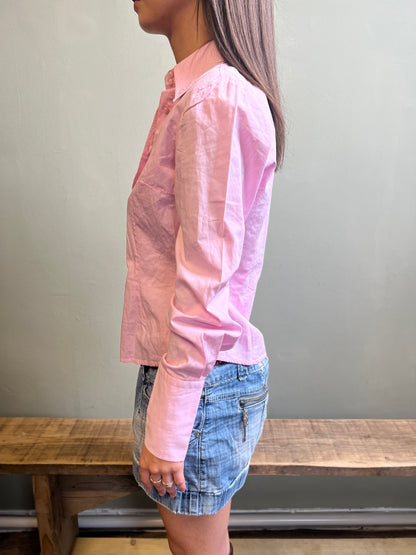 vintage 00s 'terranova' baby pink shirt