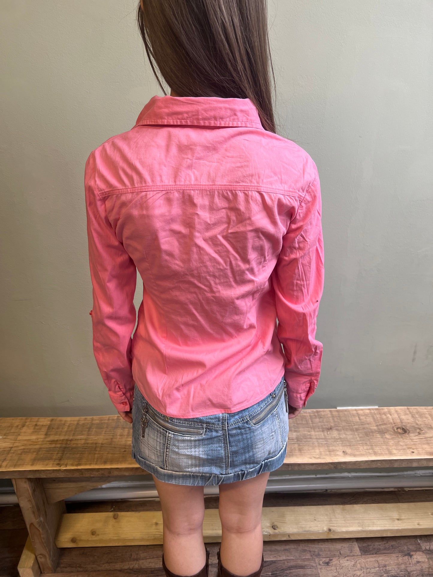 vintage 00s 'terranova' pink shirt