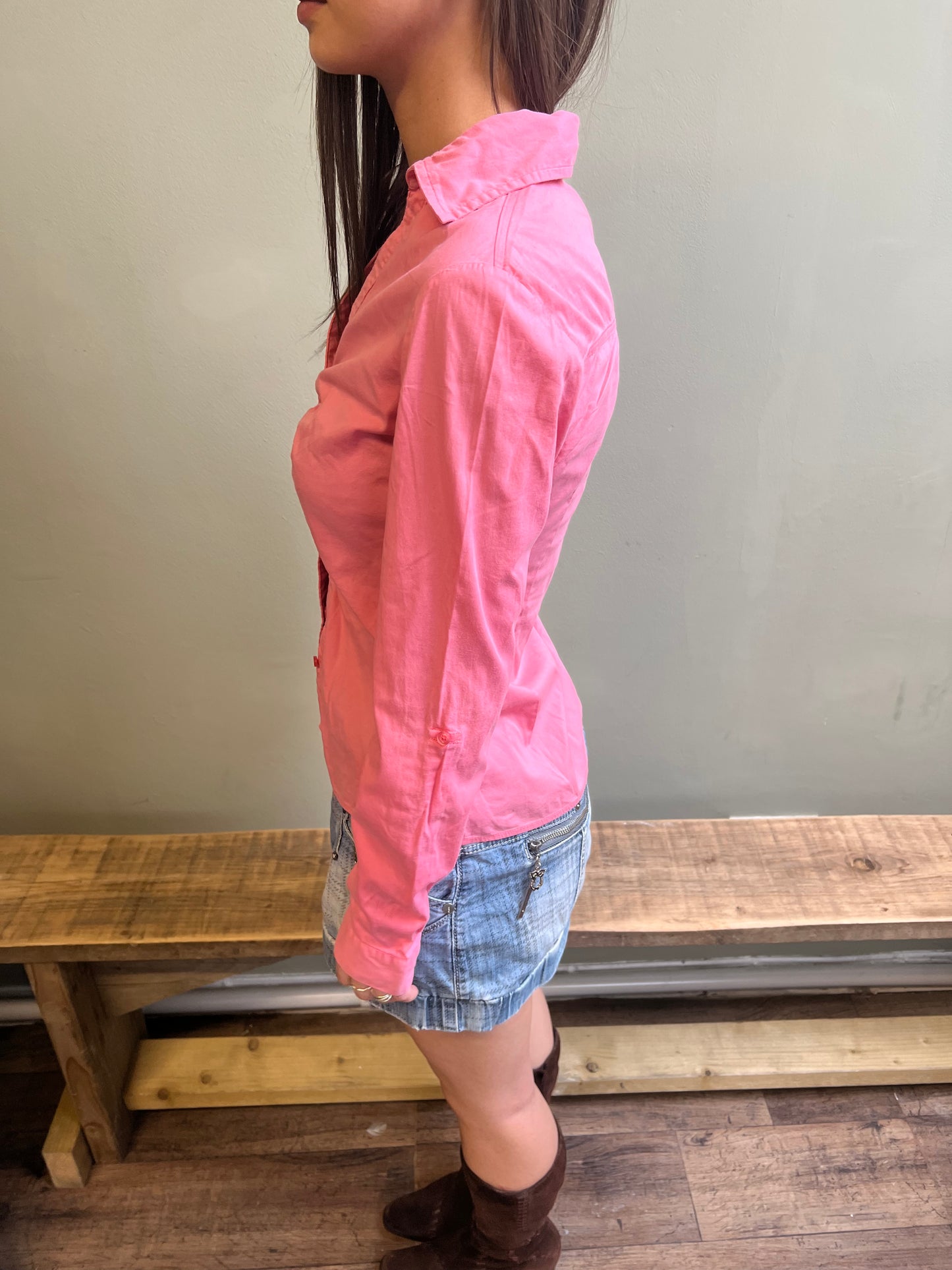 vintage 00s 'terranova' pink shirt