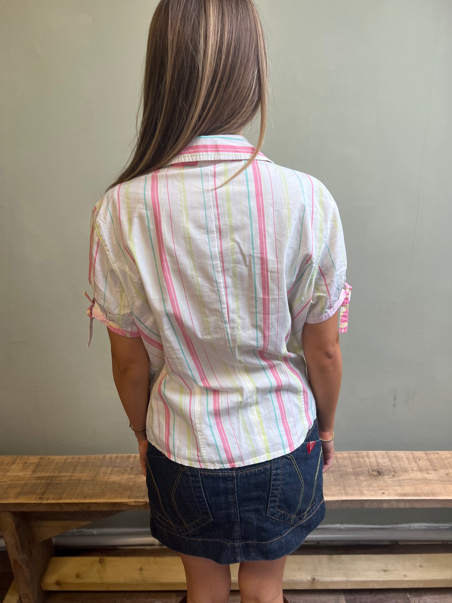 vintage 00s striped blouse
