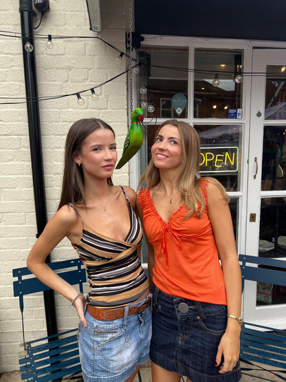 vintage 00s striped cami top