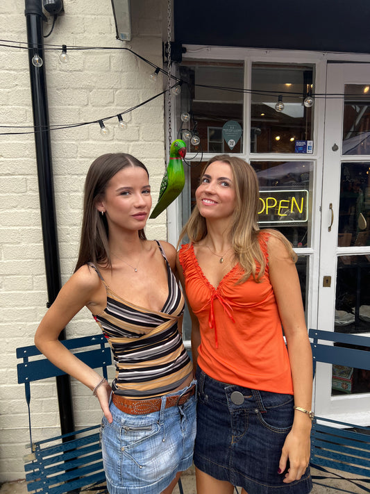 vintage 00s striped cami top