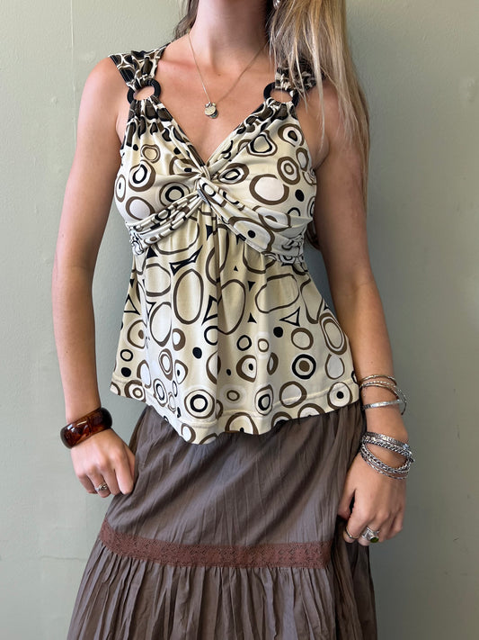 vintage 00s funky print top