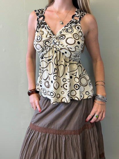 vintage 00s funky print top