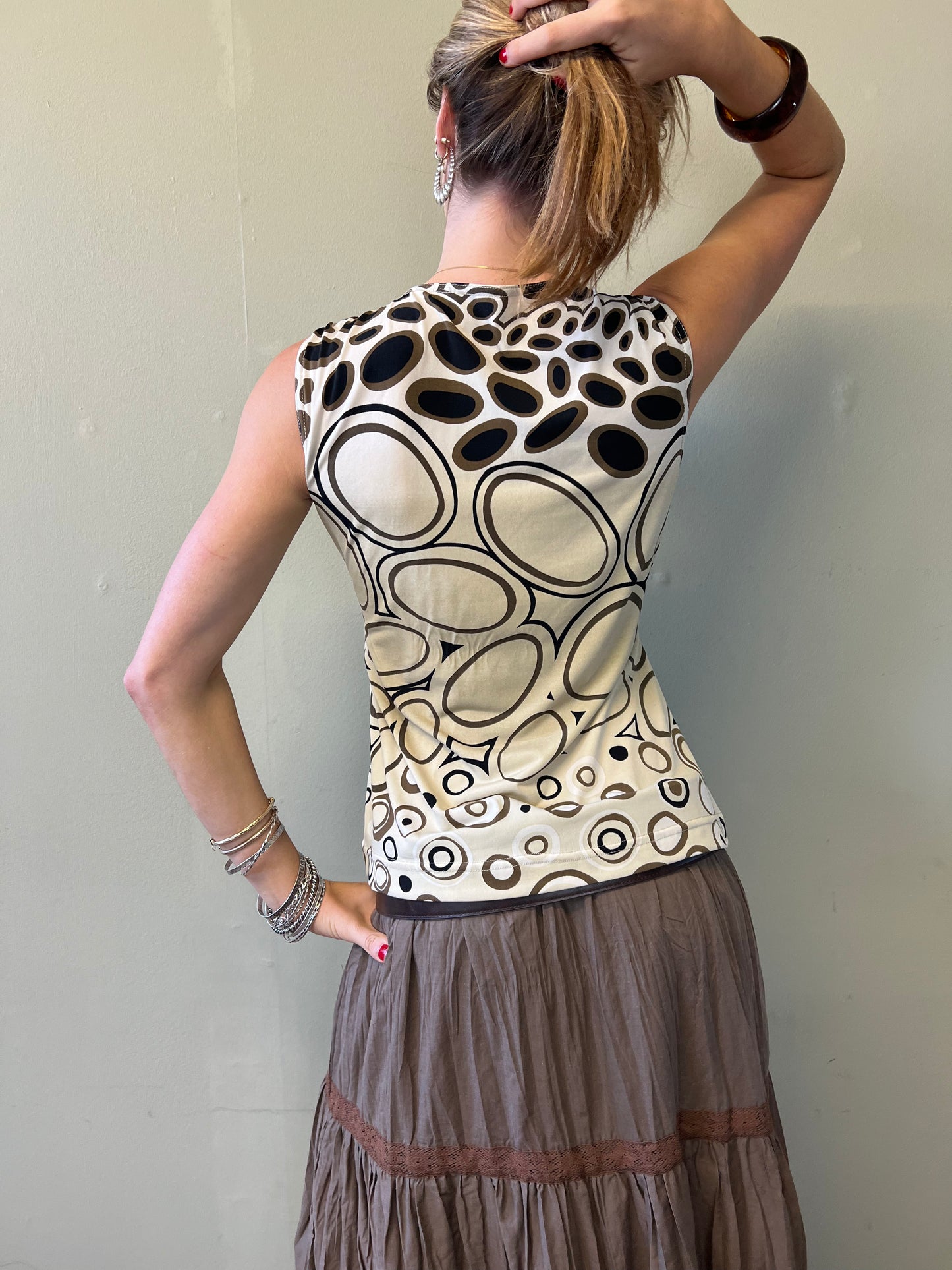 vintage 00s funky print top