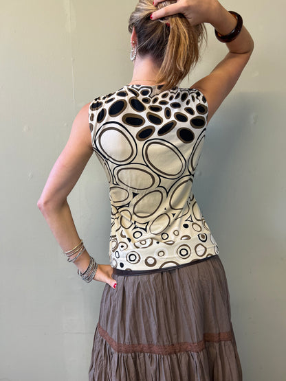 vintage 00s funky print top