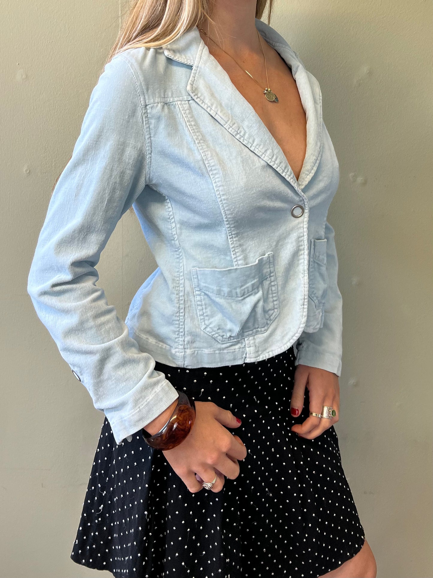 vintage 00s baby blue blazer