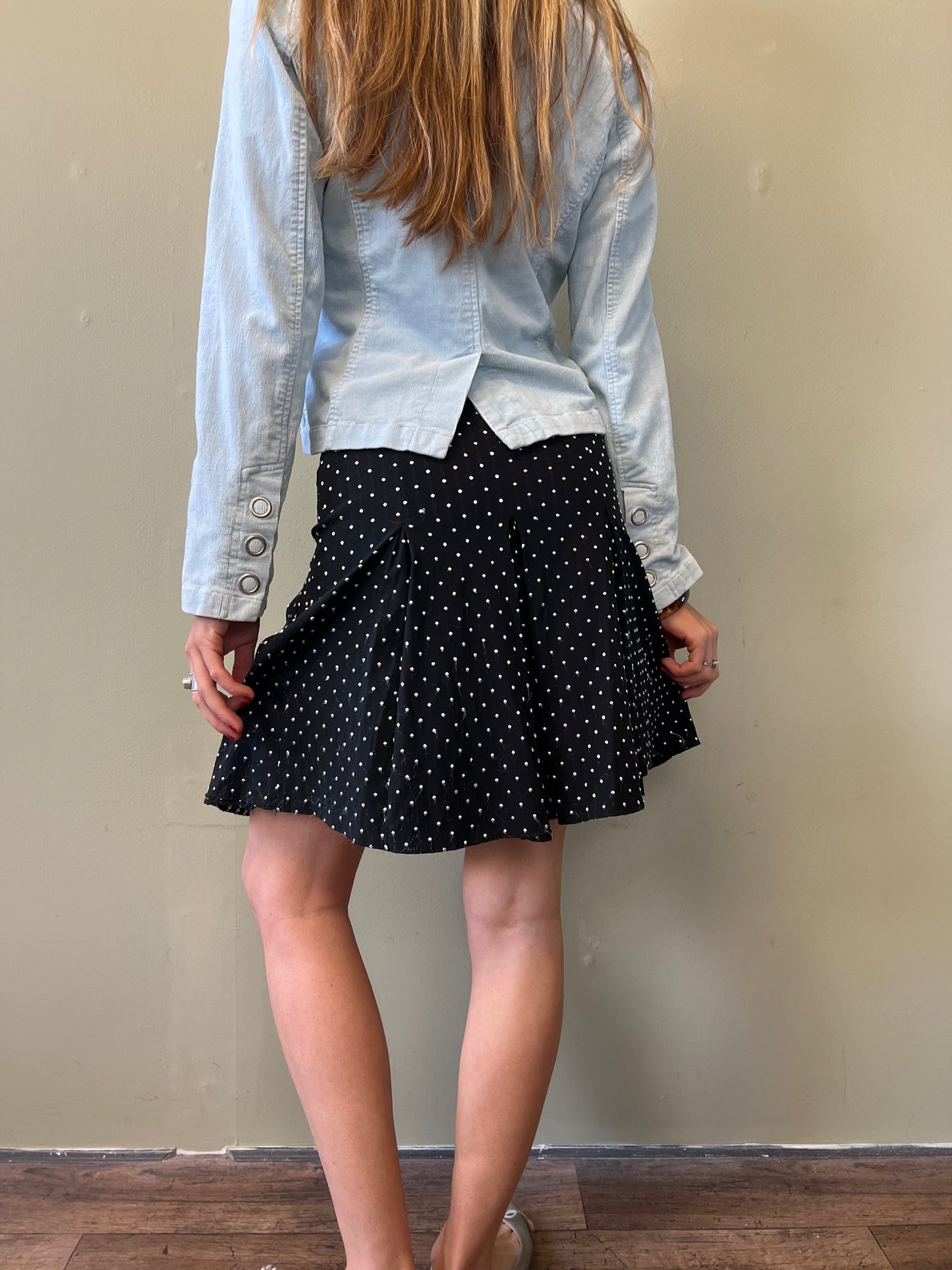 vintage 00s polka dot mini skirt