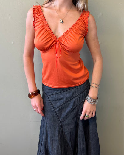vintage 00s orange cami top