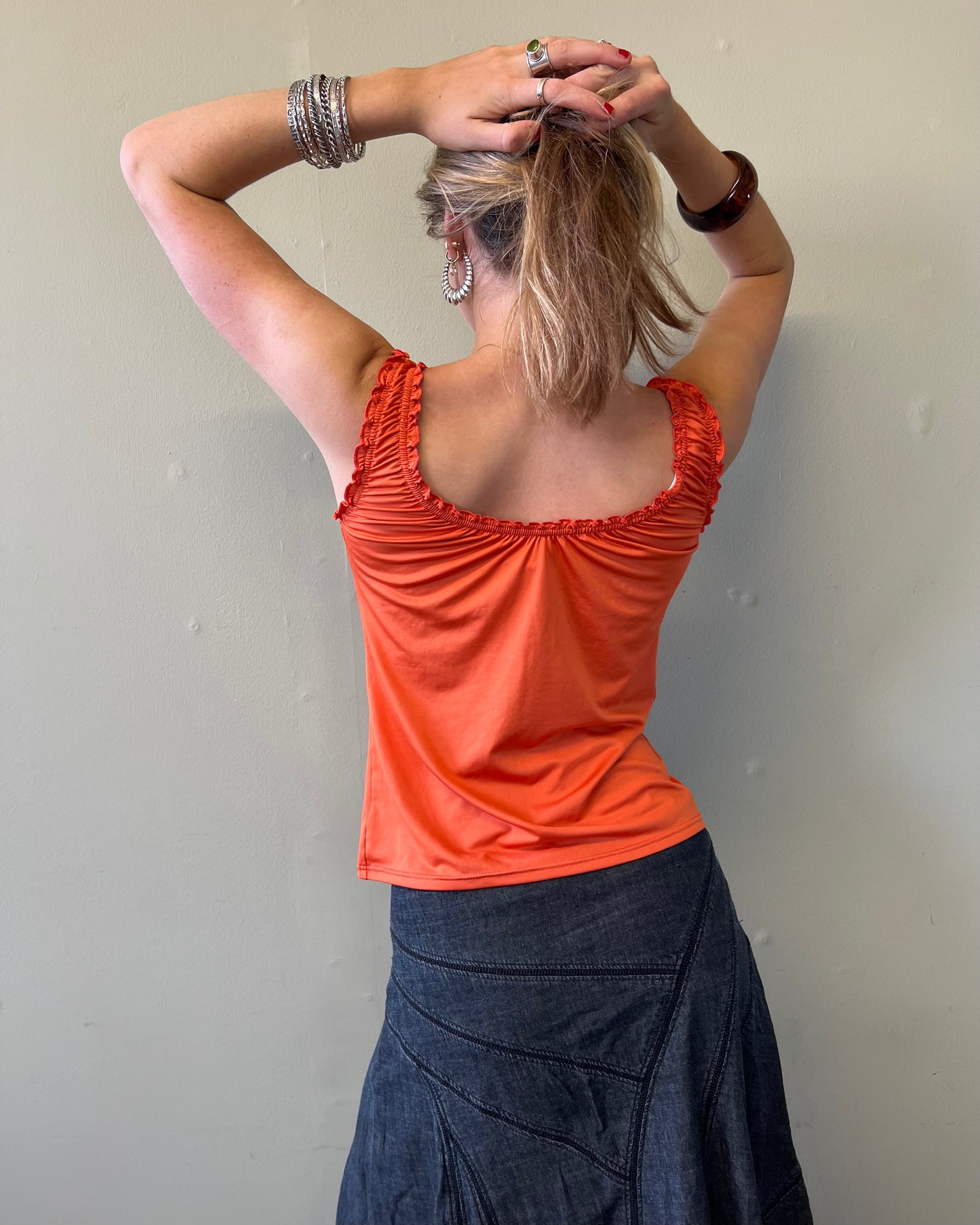 vintage 00s orange cami top