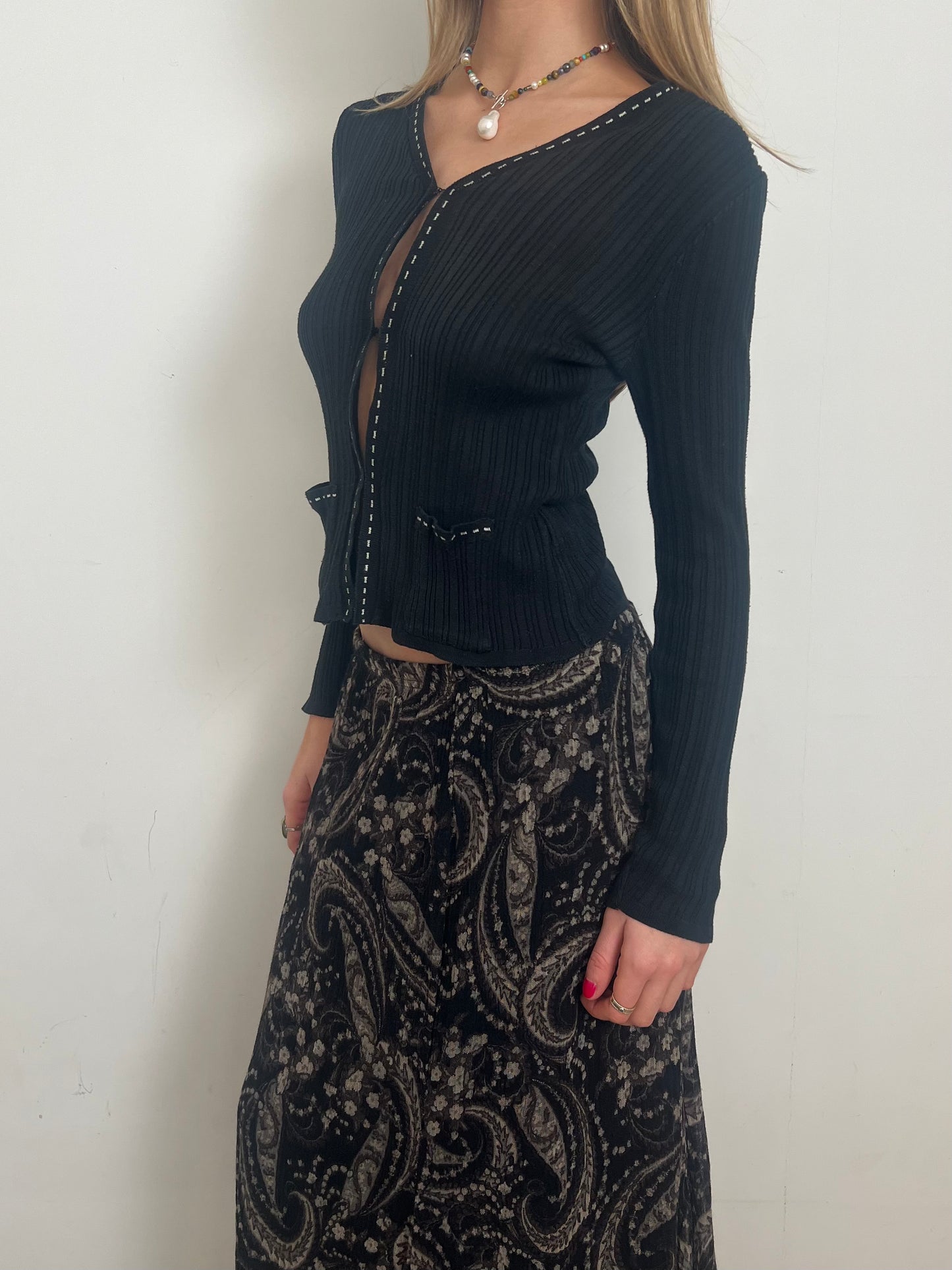 knit cardigan, M
