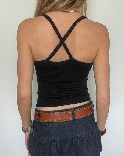 black sequin cami top