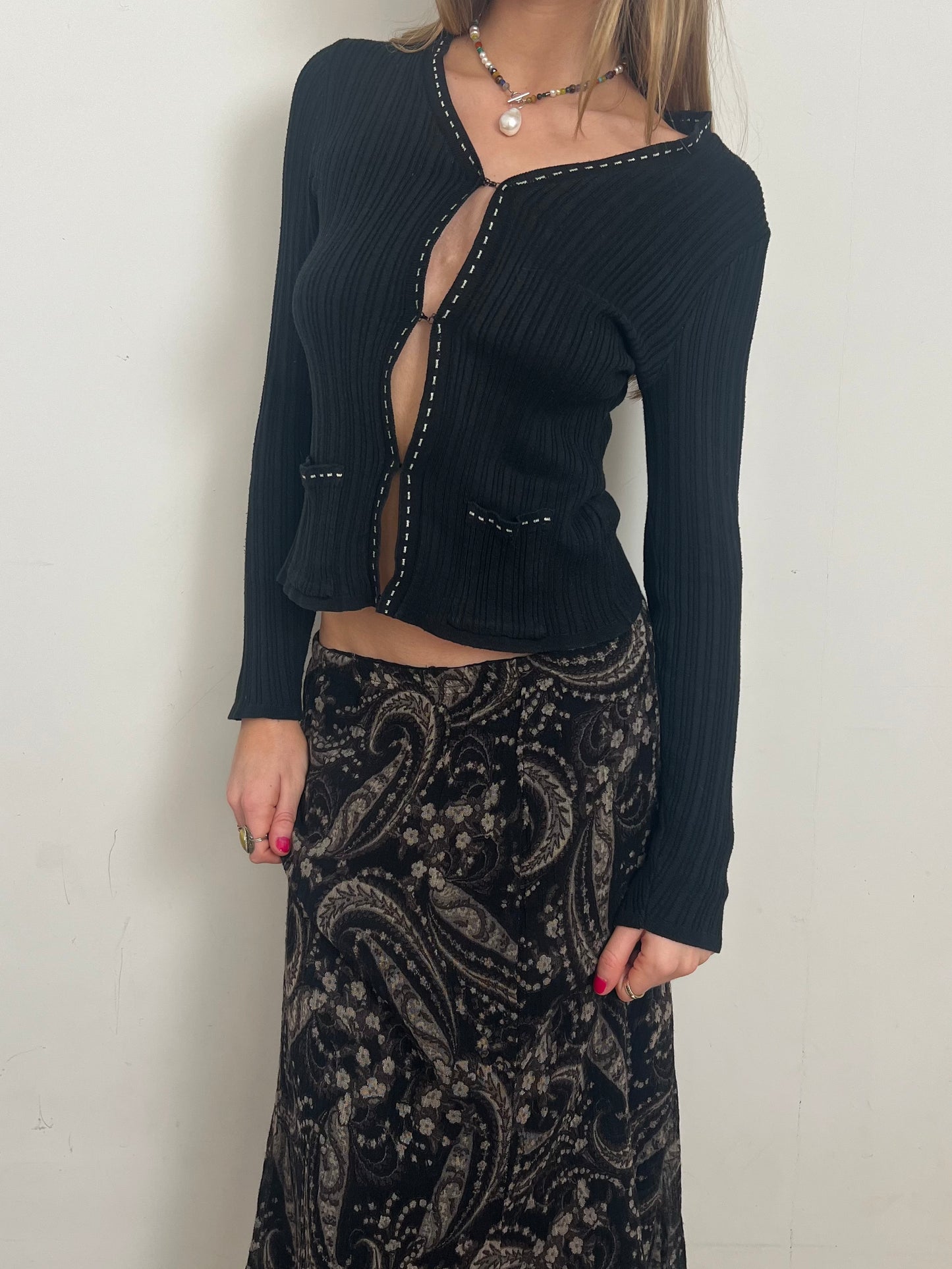 knit cardigan, M