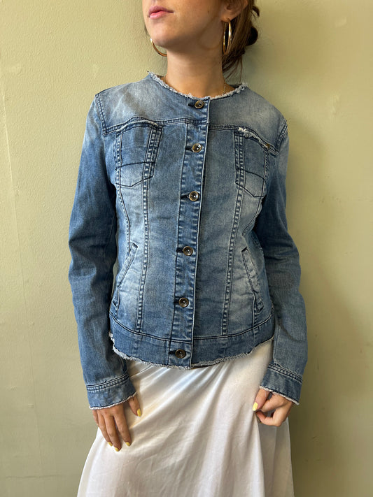 denim button up jacket