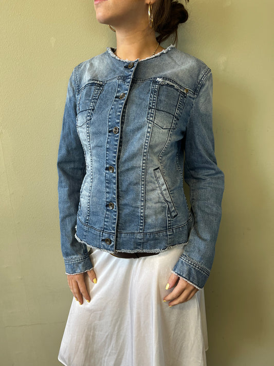 denim button up jacket