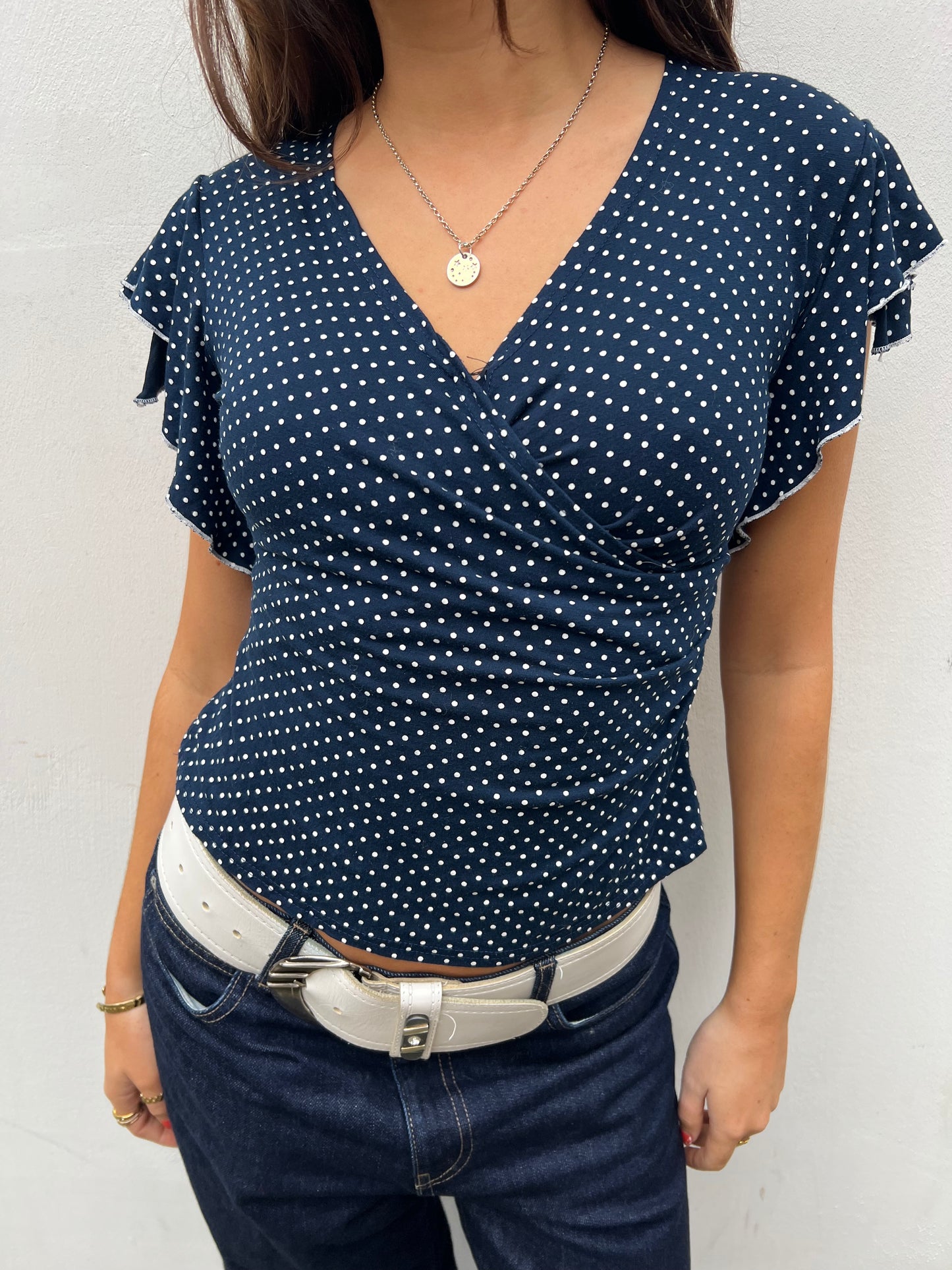 vintage 00s polka dot top