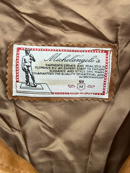 brand Michelangelo's vintage zip up leather jacket 