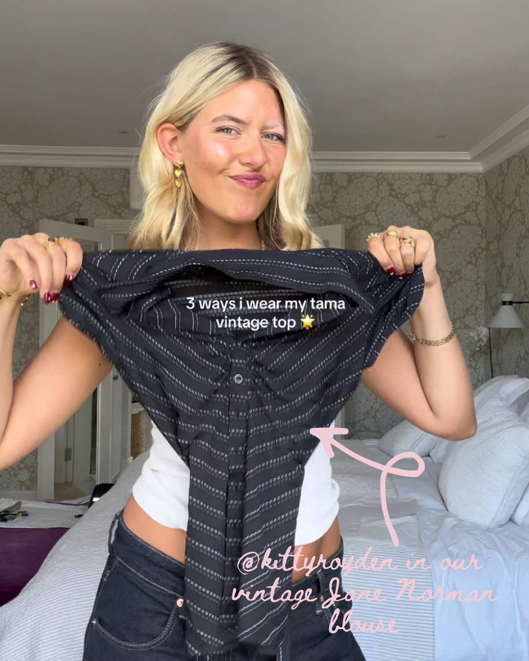 kittyroyden in our tamavintage Jane Norman blouse