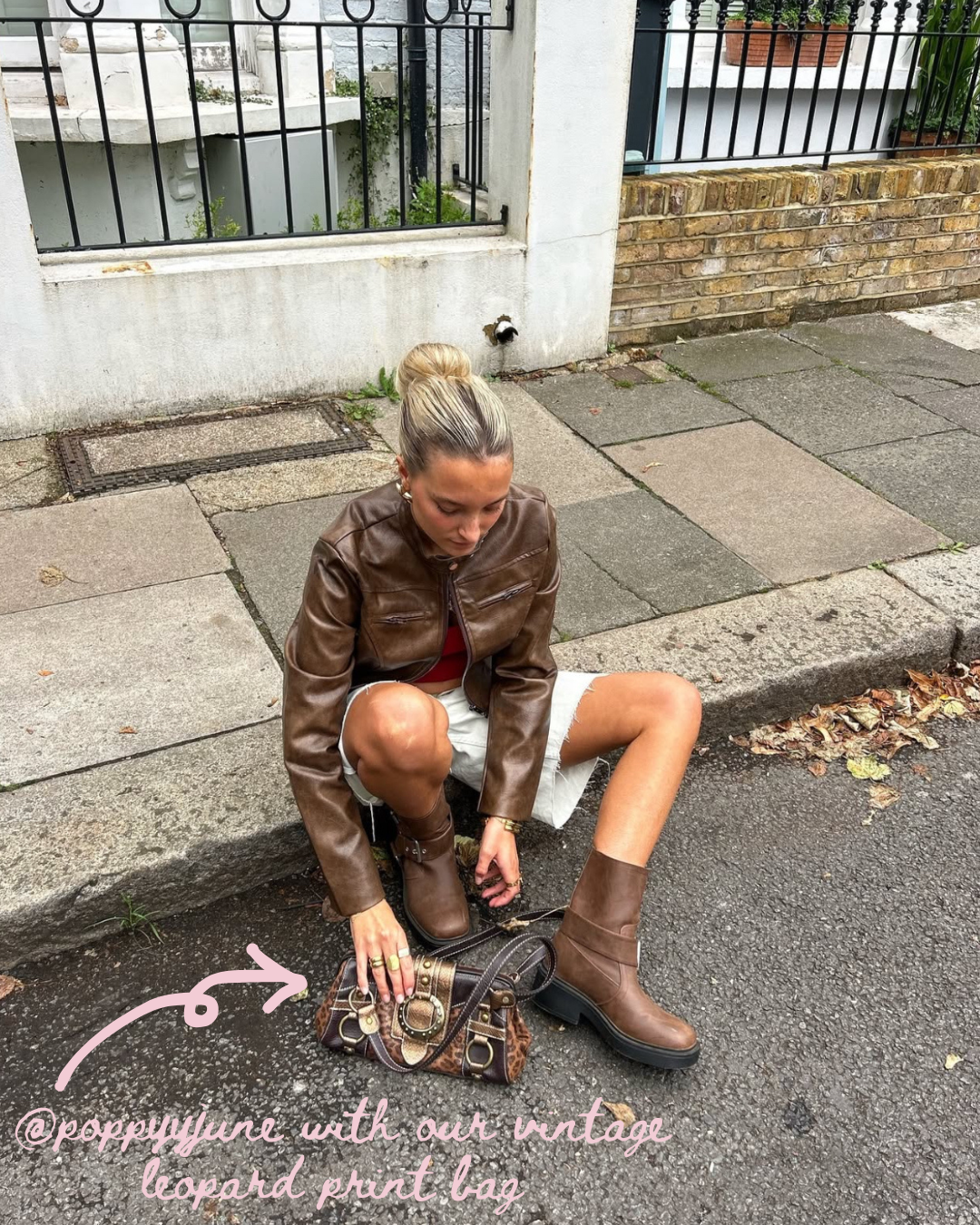 poppyyjune with our tamavintage leopard print bag 