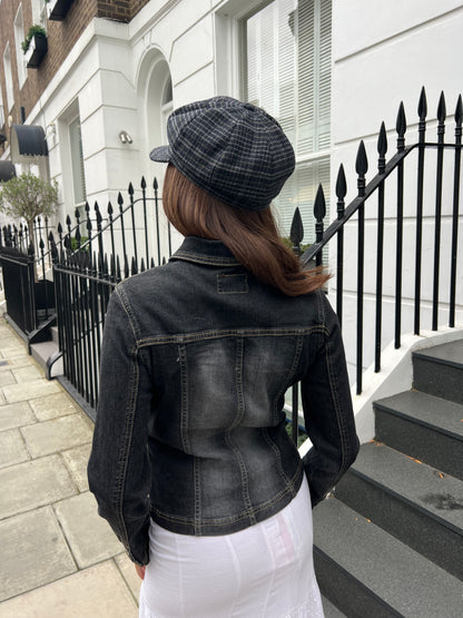 vintage dark wash denim jacket 